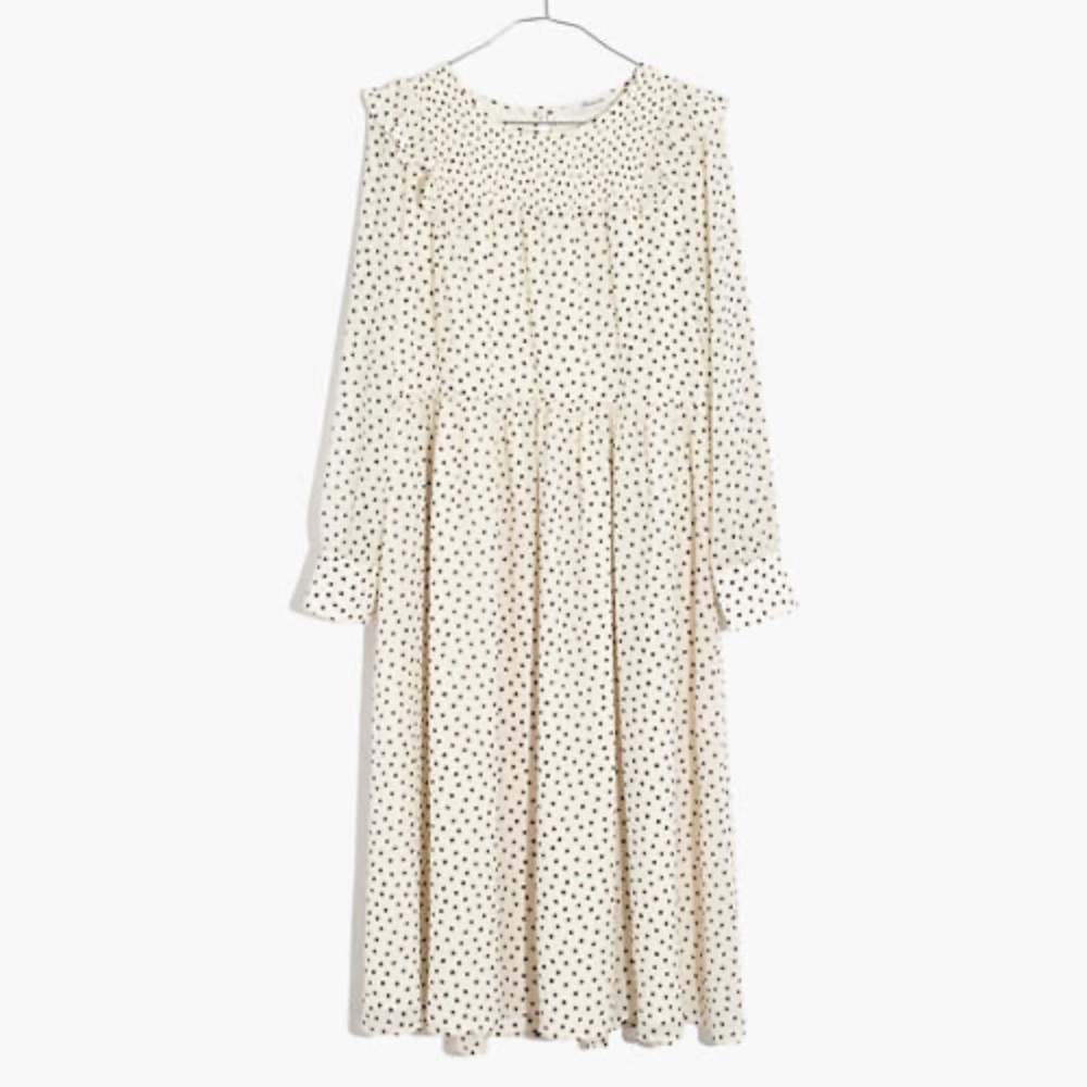 Madewell Polka Dot Midi Dress